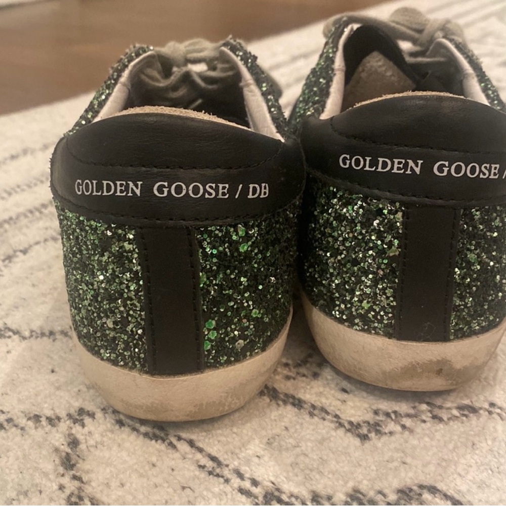 Golden Goose Glitter Sneakers - Black, Green, and Blue - Picture 3 of 3